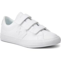 Trampki CONVERSE - Star Player EV 3V OX 651830C White/White/White. Białe trampki dziewczęce Converse, bez wzorów, z gumy, na rzepy. Za 219,00 zł.