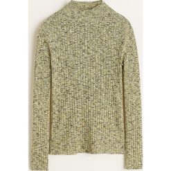 Mango - Sweter Amazona. Żółte swetry damskie Mango, s, bez wzorów, z poliesteru, z krótkim rękawem, krótkie, bez kaptura. W wyprzedaży za 49,90 zł.