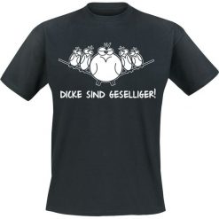 T-shirty męskie: Dicke sind geselliger! T-Shirt czarny
