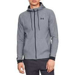 Under Armour Unstoppable 2X Knit FZ Hoodie 1320722-035. Szare bluzy męskie Under Armour, xl, bez wzorów, z bawełny, bez kołnierzyka, bez rękawów, bez kaptura. W wyprzedaży za 249,99 zł.