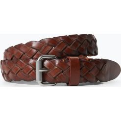 Marc O'Polo - Damski pasek skórzany, beżowy. Brązowe paski damskie Marc O'Polo, w paski, ze skóry. Za 179,95 zł.