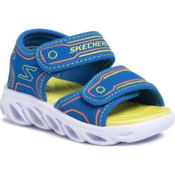 Sandały SKECHERS - Hypno-Splash 90522N/BLLM Blue/Lime. Niebieskie sandały chłopięce Skechers, ze skóry ekologicznej, bez zapięcia. Za 159,00 zł.