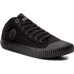 Trampki PEPE JEANS - Industry Routes PBS30299 Black 999. Czarne trampki dziewczęce Pepe Jeans, bez wzorów, z jeansu, na sznurówki. W wyprzedaży za 149,00 zł.