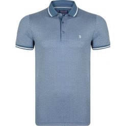 Koszulka polo w kolorze niebieskim. Niebieskie koszulki męskie Giorgio di Mare, s, z haftami, z bawełny, polo, bez rękawów. W wyprzedaży za 107,95 zł.