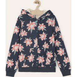 Roxy - Bluza dziecięca 140-176 cm. Niebieskie bluzy dziewczęce Roxy, bez wzorów, z bawełny, bez rękawów, z kapturem. Za 249,90 zł.