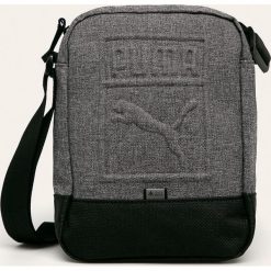 Puma - Saszetka. Szare saszetki damskie Puma, w paski, z poliesteru, bez dodatków. Za 89,90 zł.