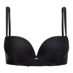 Biustonosz push-up Wonderbra WB008144. Czarne biustonosze Wonderbra, bez wzorów, z elastanu. Za 169,00 zł.