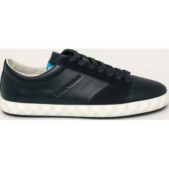 Emporio Armani - Buty skórzane. Białe sneakersy męskie Emporio Armani, z okrągłym noskiem, na sznurówki. W wyprzedaży za 699,90 zł.
