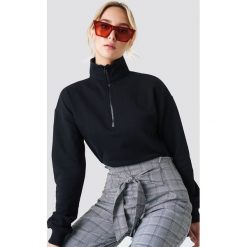 Bluzy damskie: NA-KD Bluza z suwakiem – Black