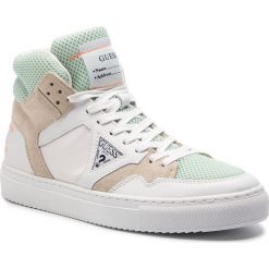 Sneakersy GUESS - Bruce FM6BRU LEA12 WHITE. Białe sneakersy męskie Guess, na co dzień, z aplikacjami, ze skóry, bez zapięcia. W wyprzedaży za 499,00 zł.