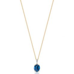 Wyjątkowy Wisiorek - , Diament 0,008ct. Niebieskie łańcuszki męskie W.KRUK. Za 899,00 zł.