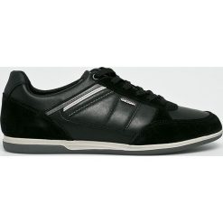 Geox - Buty. Czarne buty sportowe męskie Geox, ze skóry, bez zapięcia. W wyprzedaży za 239,90 zł.
