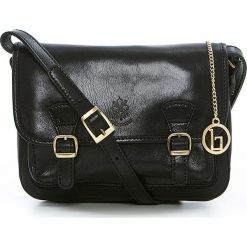 Torebki klasyczne damskie: Skórzana torebka w kolorze czarnym – 26 x 19 x 12 cm
