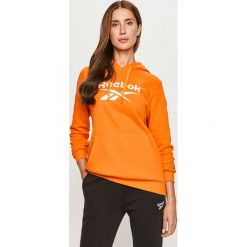 Reebok Classic - Bluza bawełniana. Pomarańczowe bluzy damskie Reebok Classic, s, z nadrukiem, z elastanu, z długim rękawem, długie, z kapturem. Za 199,90 zł.