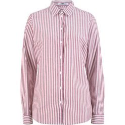 Bluzka, długi rękaw bonprix bordowo-biel wełny w paski. Czerwone bluzki longsleeves marki bonprix, w paski, z wełny. Za 54,99 zł.