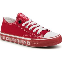 Trampki BIG STAR - FF274236 Red. Czerwone półbuty damskie BIG STAR, na co dzień, bez wzorów, z gumy, retro, bez obcasa, na płaskiej podeszwie, bez zapięcia. Za 119,00 zł.
