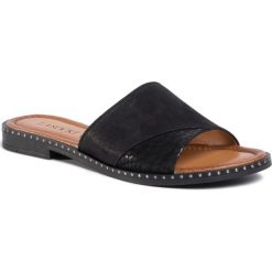 Klapki LASOCKI - WI23-FOXI-10 Black. Czarne klapki damskie Lasocki, bez wzorów, z zamszu, bez obcasa, na obcasie. Za 89,99 zł.