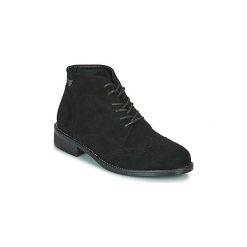 Derby LPB Shoes LEON. Czarne półbuty damskie LPB Shoes, bez wzorów, bez obcasa, bez zapięcia. Za 259,00 zł.