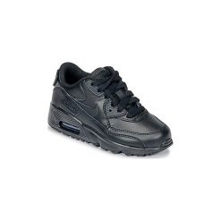Buty Dziecko Nike AIR MAX 90 LEATHER PRE-SCHOOL. Czarne trampki chłopięce marki Nike. Za 296,10 zł.