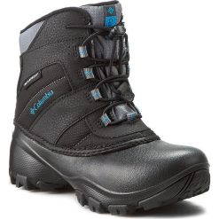 Śniegowce COLUMBIA - Youth Rope Tow III Waterproof BY1322 Black/Dark Compass 010. Czarne kozaki dziewczęce marki Columbia. W wyprzedaży za 219,00 zł.