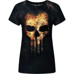 T-shirty damskie: T-shirt w kolorze czarnym ze wzorem
