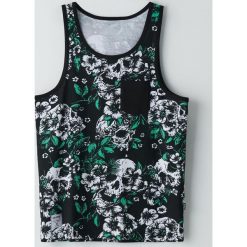 Koszulka tank top z nadrukiem - Czarny. Czarne koszulki męskie Cropp, s, z nadrukiem, bez kołnierzyka. W wyprzedaży za 27,99 zł.
