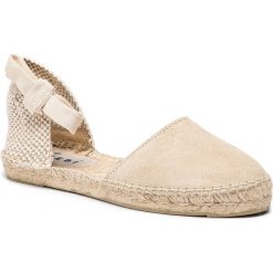 Espadryle MANEBI - Flat Valenciana K 1.1 P0 Champagne Beige. Brązowe espadryle damskie Manebi, bez wzorów, ze skóry, bez obcasa. W wyprzedaży za 279,00 zł.