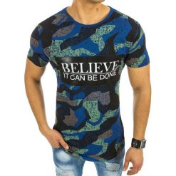 T-shirty męskie z nadrukiem: T-shirt męski z nadrukiem niebieski (rx2059)
