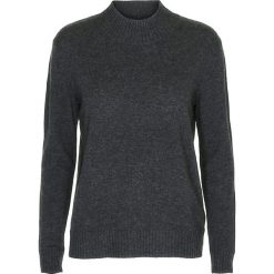 Swetry klasyczne damskie: 2nd Day Sweter dark grey melange