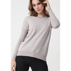 Beżowy Sweter North Coasts. Brązowe swetry damskie Born2be, xl, bez wzorów, klasyczne, bez rękawów, bez kaptura. Za 79,99 zł.