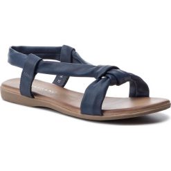 Sandały BASSANO - WS17128 Cobalt Blue. Niebieskie klapki damskie Bassano, bez wzorów, ze skóry ekologicznej, bez obcasa. Za 49,99 zł.