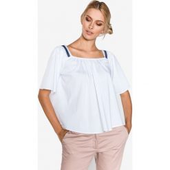 Fracomina Top Biały. Białe bluzki damskie Fracomina, xs, bez wzorów, z bawełny, bez kołnierzyka, bez rękawów. Za 343,95 zł.