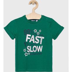 Blukids - T-shirt. Zielone t-shirty chłopięce Blukids, z nadrukiem, z bawełny, bez rękawów. W wyprzedaży za 19,90 zł.