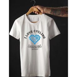Koszulka T-SHIRT. I love cycling. Czarne t-shirty męskie z nadrukiem Pakamera, m. Za 85,00 zł.