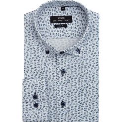 Koszula SIMONE KDBS000130. Niebieskie koszule męskie na spinki marki Giacomo Conti, m, paisley, z bawełny, button down. Za 169,00 zł.
