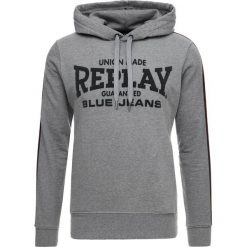 Replay Bluza z kapturem melange grey. Niebieskie bluzy męskie rozpinane marki Replay. Za 409,00 zł.
