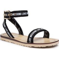 Sandały LOVE MOSCHINO - JA16181G0AJU0000 Nero. Czarne klapki damskie Love Moschino, bez wzorów, ze skóry, bez obcasa. W wyprzedaży za 439,00 zł.