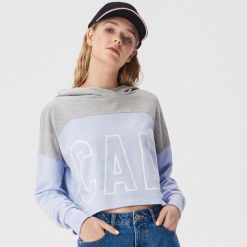 Bluza w bloki kolorów - Niebieski. Niebieskie bluzy damskie Sinsay, s, bez wzorów, bez rękawów, bez kaptura. W wyprzedaży za 19,99 zł.