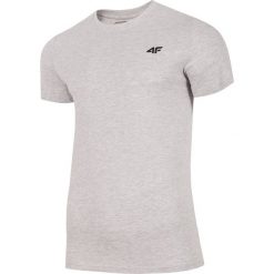 T-shirt męski TSM300A - chłodny jasny szary melanż. Szare koszulki męskie 4f, m, bez wzorów, z bawełny, bez kołnierzyka. Za 39,99 zł.