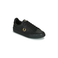 Buty Fred Perry B721. Czarne trampki męskie Fred Perry, bez wzorów, bez zapięcia. Za 499,00 zł.