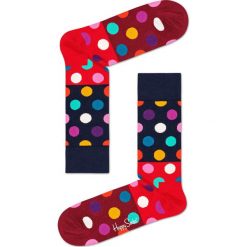 Happy Socks - Skarpety Big Dot Block. Czarne skarpetki męskie Happy Socks, bez wzorów, z elastanu. Za 39,90 zł.