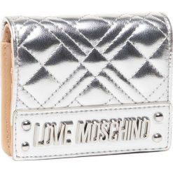 Mały Portfel Damski LOVE MOSCHINO - JC5621PP0AKA0902 Argento. Szare portfele damskie Love Moschino, bez wzorów, ze skóry ekologicznej. W wyprzedaży za 289,00 zł.