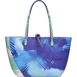 Torba dwustronna z nadrukiem. Niebieskie torby damskie plażowe z nadrukiem, eleganckie. W wyprzedaży za 59,99 zł.