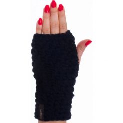 Rękawiczki damskie: Woox Mitenki Rękawiczki Damskie Bez Palców |Handmade| Czarne Pango Palmer – – – 8595564781516