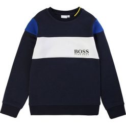 Boss - Bluza dziecięca 164-176 cm. Niebieskie bluzy chłopięce Boss, bez wzorów, z dzianiny, bez rękawów, bez kaptura. W wyprzedaży za 299,90 zł.