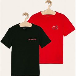 Calvin Klein Underwear - T-shirt dziecięcy 128-176 cm (2 pack). T-shirty chłopięce Calvin Klein Underwear, z nadrukiem, z bawełny, bez rękawów. Za 139,90 zł.