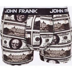 John Frank - Bokserki. Szare bokserki męskie John Frank, bez wzorów, z elastanu. Za 49,90 zł.