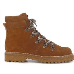 Botki damskie: Skórzane buty, sznurowane