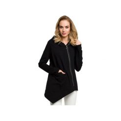 M390 Bluza czarna. Czarne bluzy damskie Moe, s, bez wzorów, z elastanu, bez rękawów, bez kaptura. Za 155,00 zł.
