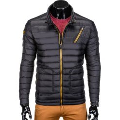 KURTKA MĘSKA PRZEJŚCIOWA PIKOWANA C290 - CZARNA. Czarne kurtki męskie Ombre Clothing, s, bez wzorów, z poliesteru, bez kaptura. Za 59,00 zł.